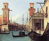 Canaletto Famous Paintings - View of the Entrance to the Arsenal (detail)